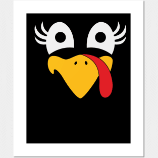 Thanksgiving Turkey Face Posters and Art